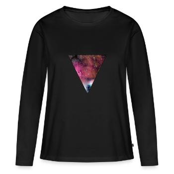 Galaxie - Frauen Premium Bio Langarmshirt - Schwarz - Vorne - Julia (174cm)
