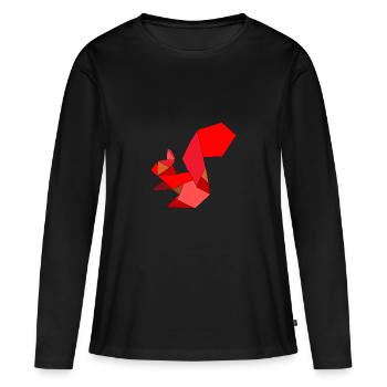 Écureuil - écureuil - T-shirt manches longues Premium bio Femme - noir - Devant - Julia (174cm)