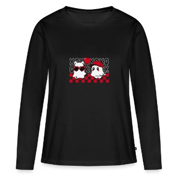 Valentine's Day Cupid Spirits Heart Love In Love - Women's Premium Organic Long Sleeve Shirt - black - Front - Julia (174cm)