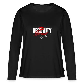 JGA - Frauen Premium Bio Langarmshirt - Schwarz - Vorne - Julia (174cm)