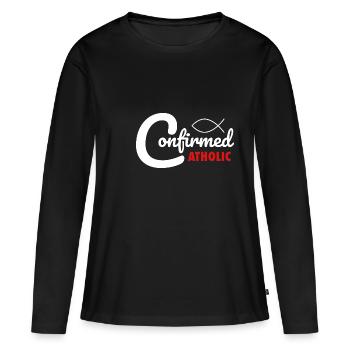 Confirmation catholique confirmé catholique - T-shirt manches longues Premium bio Femme - noir - Devant - Julia (174cm)