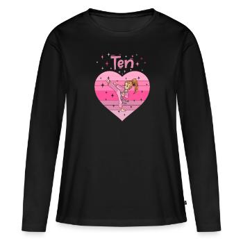 10. Geburtstag Tochter Mädchen Kampfsport Judo - Frauen Premium Bio Langarmshirt - Schwarz - Vorne - Julia (174cm)