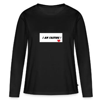 FAST - Women's Premium Organic Long Sleeve Shirt - black - Front - Julia (174cm)