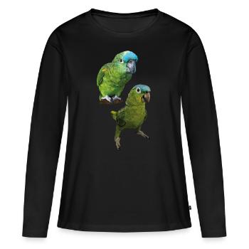 Perroquets d’Amazone - T-shirt manches longues Premium bio Femme - noir - Devant - Julia (174cm)