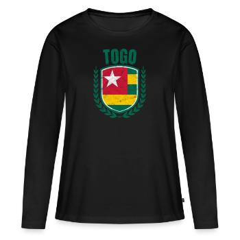 Togo - Women's Premium Organic Long Sleeve Shirt - black - Front - Julia (174cm)