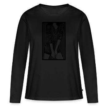 Fashion Mode Sexy - Frauen Premium Bio Langarmshirt - Schwarz - Vorne - Julia (174cm)