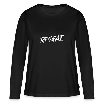Reggae - Frauen Premium Bio Langarmshirt - Schwarz - Vorne - Julia (174cm)