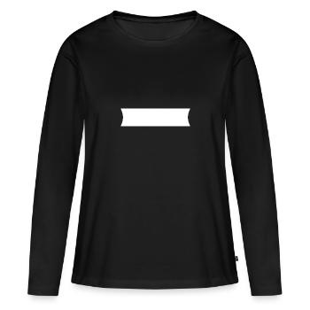 Bannière - T-shirt manches longues Premium bio Femme - noir - Devant - Julia (174cm)