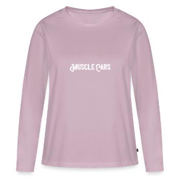 Muscle Cars - T-shirt manches longues Premium bio Femme - rose poudré - Devant - Julia (174cm)