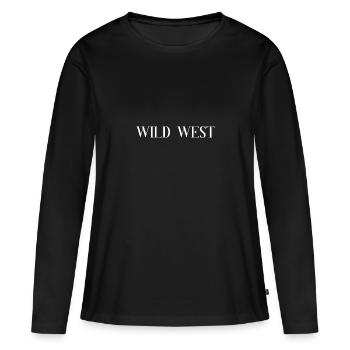 Wild West - Frauen Premium Bio Langarmshirt - Schwarz - Vorne - Julia (174cm)