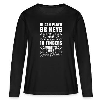 Musiker Komponist Klassik Musikschule - Frauen Premium Bio Langarmshirt - Schwarz - Vorne - Julia (174cm)