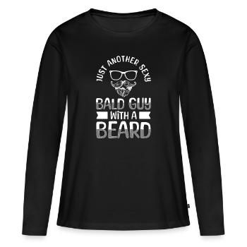 Glatze Platte Keine Haare - Frauen Premium Bio Langarmshirt - Schwarz - Vorne - Julia (174cm)