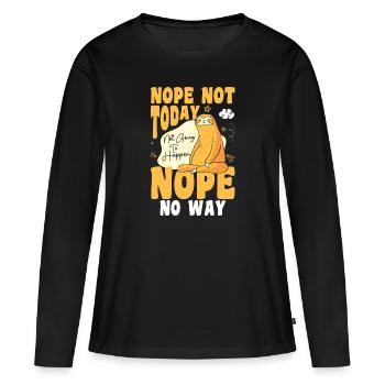 Les dormeurs dorment fatigués - T-shirt manches longues Premium bio Femme - noir - Devant - Julia (174cm)