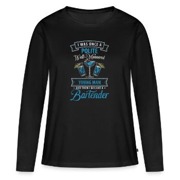 Bar Disko Shaker Trinkgeld - Frauen Premium Bio Langarmshirt - Schwarz - Vorne - Julia (174cm)