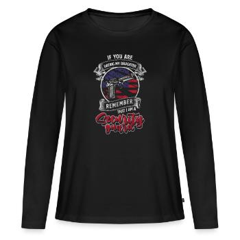 Security Protection Order Specialist - Women's Premium Organic Long Sleeve Shirt - black - Front - Julia (174cm)