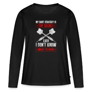 Darts Dartscheibe Sieger - Frauen Premium Bio Langarmshirt - Schwarz - Vorne - Julia (174cm)