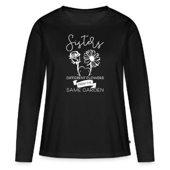 Idée de cadeau pour les sœurs les cohésions - T-shirt manches longues Premium bio Femme - noir - Devant - Julia (174cm)