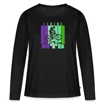 Unnamed Project 58 - Women's Premium Organic Long Sleeve Shirt - black - Front - Julia (174cm)