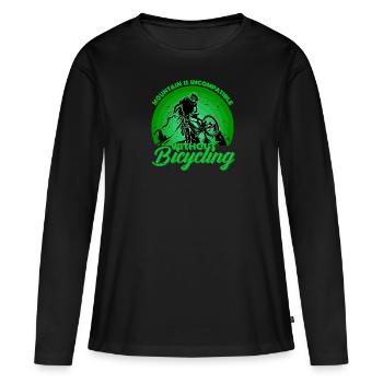 Unnamed Project 73 - Women's Premium Organic Long Sleeve Shirt - black - Front - Julia (174cm)