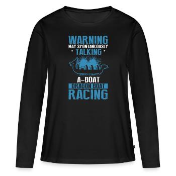 Drachenboot Trainer und Drachenboot - Frauen Premium Bio Langarmshirt - Schwarz - Vorne - Julia (174cm)