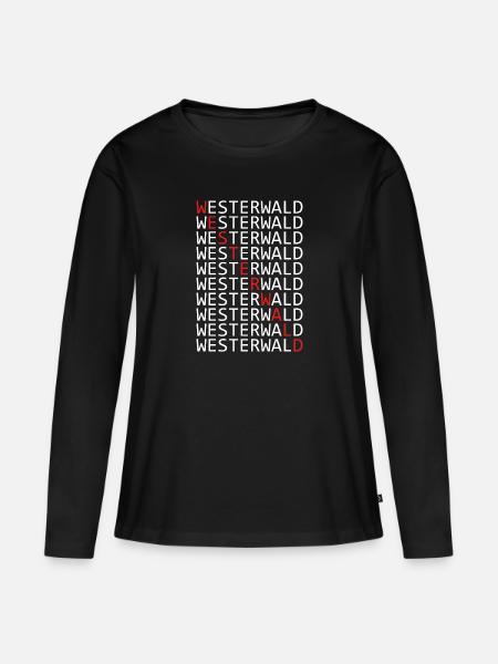 Westerwald Motiv - Frauen Premium Bio Langarmshirt - Schwarz
