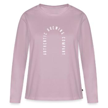 Authentic Brewing Company - Women's Premium Organic Long Sleeve Shirt - dusky pink - Front - Julia (174cm)
