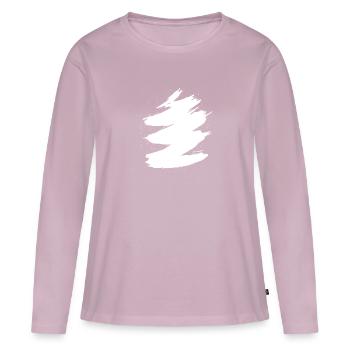 Coups - T-shirt manches longues Premium bio Femme - rose poudré - Devant - Julia (174cm)