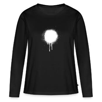 Tache de graffiti - T-shirt manches longues Premium bio Femme - noir - Devant - Julia (174cm)