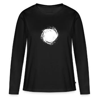 Trou noir - T-shirt manches longues Premium bio Femme - noir - Devant - Julia (174cm)
