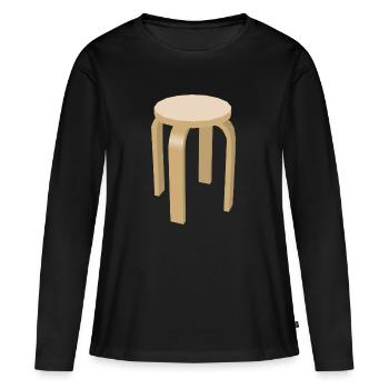 canapé canapé chaise chaise chaise table lamp lampe benc - T-shirt manches longues Premium bio Femme - noir - Devant - Julia (174cm)