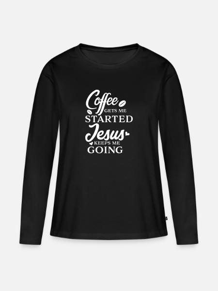 Bibelvers Christliche Sprüche Geschenk Bibel Jesus - Frauen Premium Bio Langarmshirt - Schwarz
