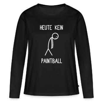 Gotcha Paintball Player Pas de Paintball aujourd’hui - T-shirt manches longues Premium bio Femme - noir - Devant - Julia (174cm)
