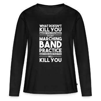 Satire de répétition de fanfare - T-shirt manches longues Premium bio Femme - noir - Devant - Julia (174cm)
