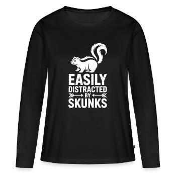 Stinktiere Sprüche Lustiges Stinktiere Geschenk - Frauen Premium Bio Langarmshirt - Schwarz - Vorne - Julia (174cm)