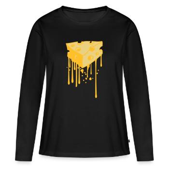 goutte graffiti fondu fondre pulvérisation kaes - T-shirt manches longues Premium bio Femme - noir - Devant - Julia (174cm)