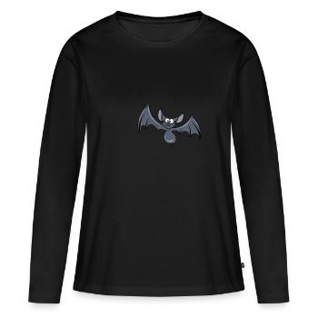 Süße Fledermaus. Bat Vampir Blutsauger - Frauen Premium Bio Langarmshirt - Schwarz - Vorne - Julia (174cm)
