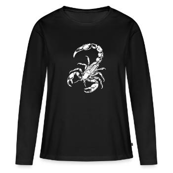 Scorpion - T-shirt manches longues Premium bio Femme - noir - Devant - Julia (174cm)