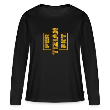Perfekt Tizian - Frauen Premium Bio Langarmshirt - Schwarz - Vorne - Julia (174cm)