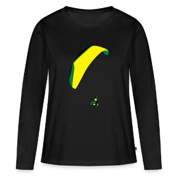 Paraglider Acro - T-shirt manches longues Premium bio Femme - noir - Devant - Julia (174cm)