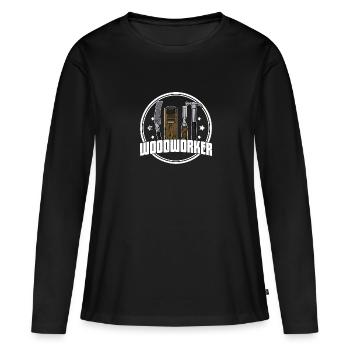 carpenter carpentry carpentry woodworker profession - Women's Premium Organic Long Sleeve Shirt - black - Front - Julia (174cm)