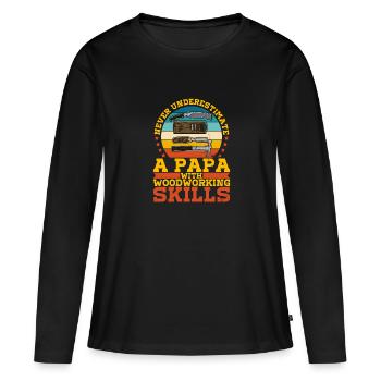 carpenter carpentry carpentry woodworker profession - Women's Premium Organic Long Sleeve Shirt - black - Front - Julia (174cm)