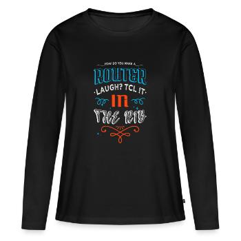 joke computers informatics c sharp programming - Frauen Premium Bio Langarmshirt - Schwarz - Vorne - Julia (174cm)