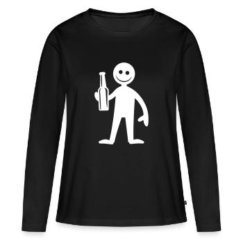 Stick Figure Bière de fête - T-shirt manches longues Premium bio Femme - noir - Devant - Julia (174cm)