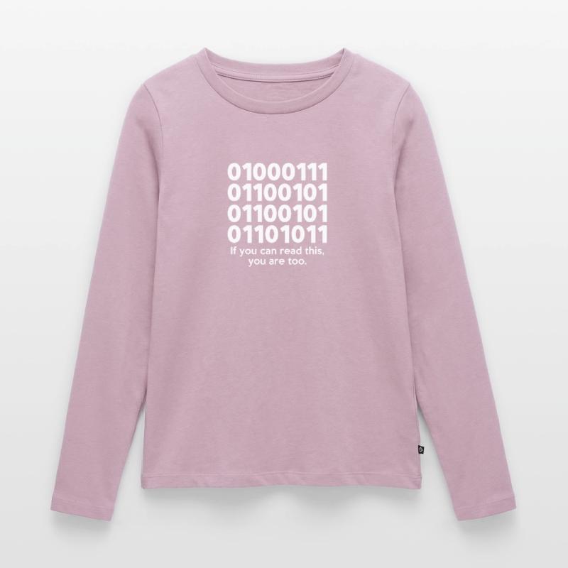 If You Can Read This Coder Programmer Comupter Dev Frauen Premium Bio Langarmshirt
