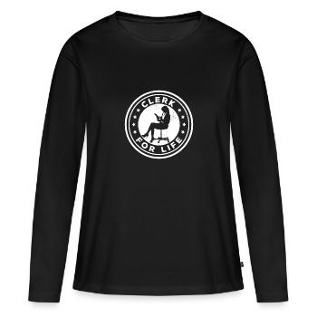 Clerk For Life Bank Clerk Banker Banking Finance B - Frauen Premium Bio Langarmshirt - Schwarz - Vorne - Julia (174cm)
