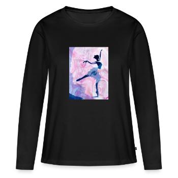 ballerina - Women's Premium Organic Long Sleeve Shirt - black - Front - Julia (174cm)