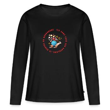 Ils sont fous ces catalans - T-shirt manches longues Premium bio Femme - noir - Devant - Julia (174cm)