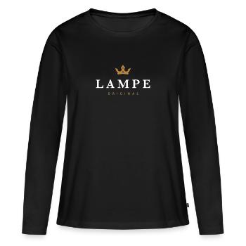 Lampe Original Familienlogo - Frauen Premium Bio Langarmshirt - Schwarz - Vorne - Julia (174cm)