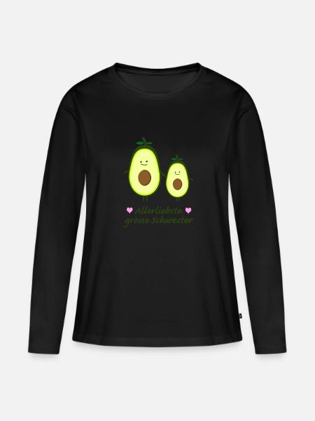 Allerliebste große Schwester - Frauen Premium Bio Langarmshirt - Schwarz