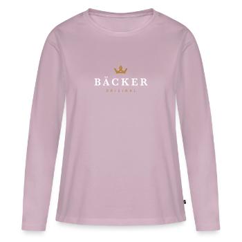 Bäcker Original Familienlogo - Frauen Premium Bio Langarmshirt - Altrosa - Vorne - Julia (174cm)